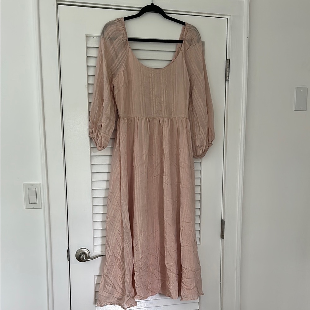 Aura Blush Long Sleeve Dress